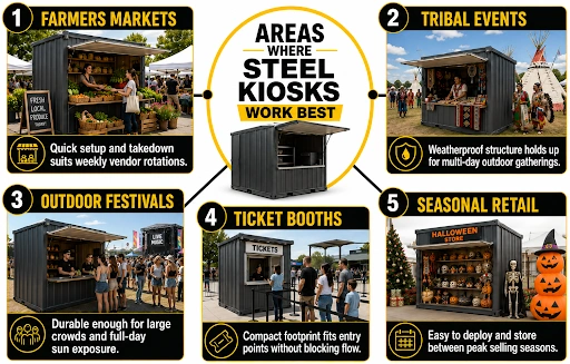 Best Use Cases of Steel Kiosk and Concession Units in New Mexico